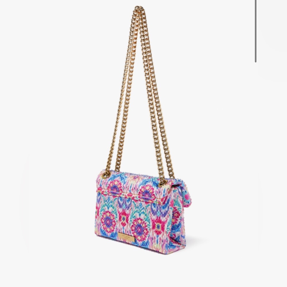 NWT KURT GEIGER LONDON Matthew Williamson Mini Pink Floral🌺🌹🌷🌺🪷Shoulder Bag - Picture 8 of 14